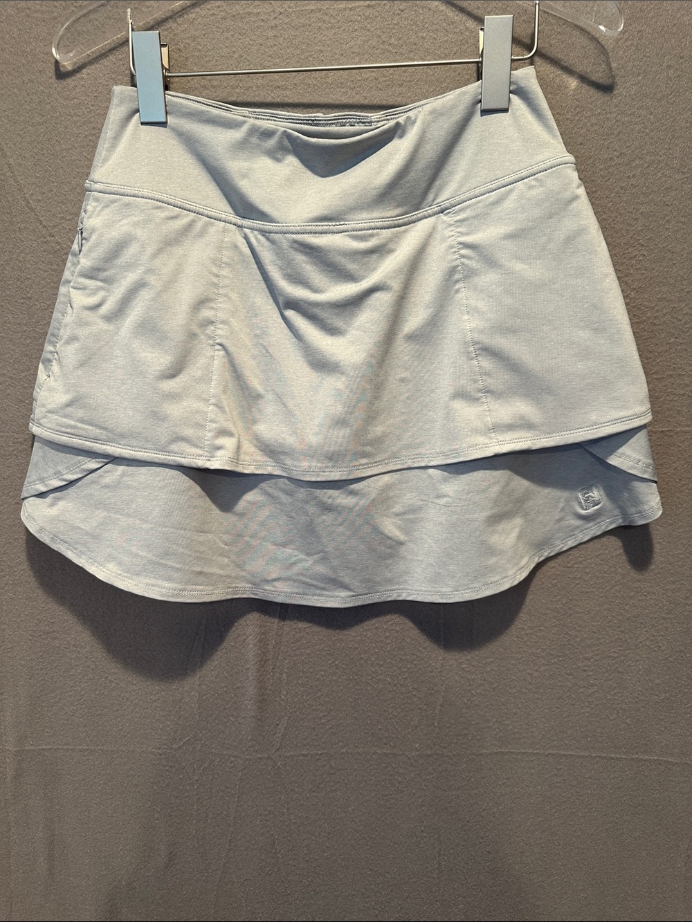 FootJoy Light Gray Layered High-Low Skort